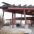 Casino Ajax entrance canopy and drop-off loop